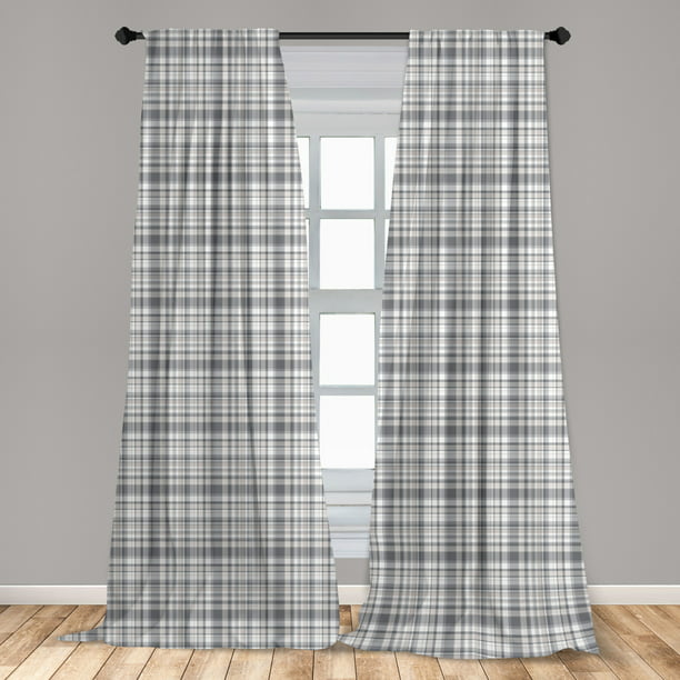 Ambesonne Room Microfiber Curtain Panels Set of 2 Window Drapes with Rod Pocket